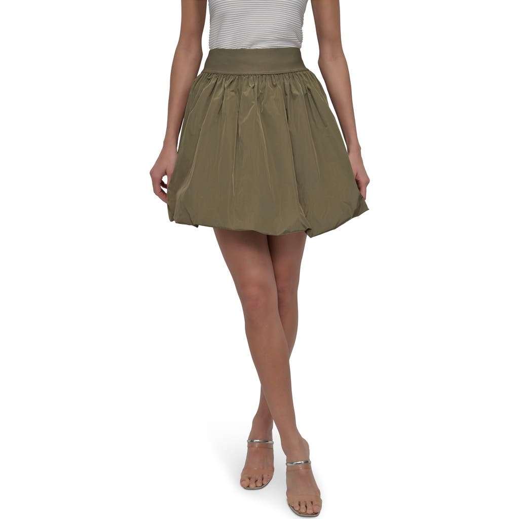 Dkny Bubble Miniskirt In Utility Green