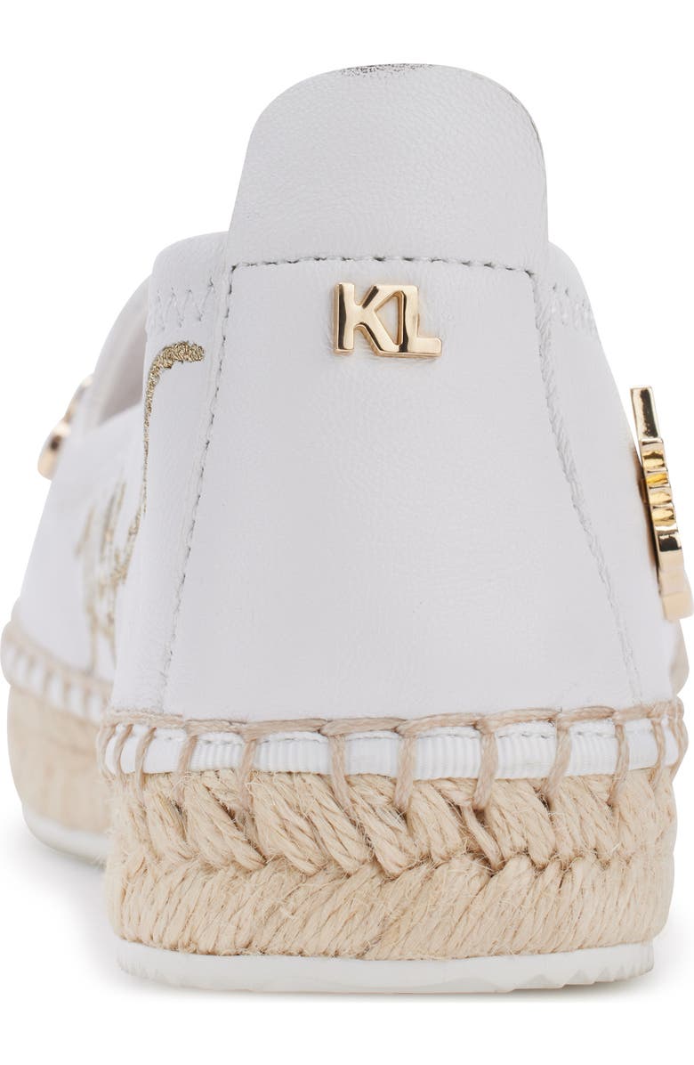 KARL LAGERFELD PARIS Michaela Espadrille Flat, Alternate, color, Brt White