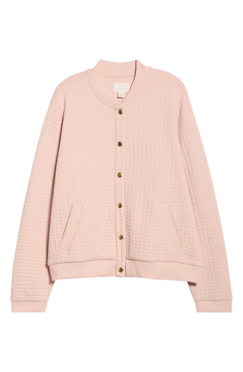 Caslon<sup>®</sup> Quilted Cotton Bomber Jacket, Alternate, color, Pink Smoke