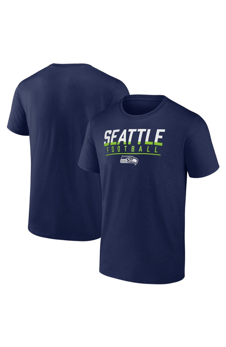 FANATICS Men's Fanatics  College Navy Seattle Seahawks Blocked T-Shirt, Main, color, 