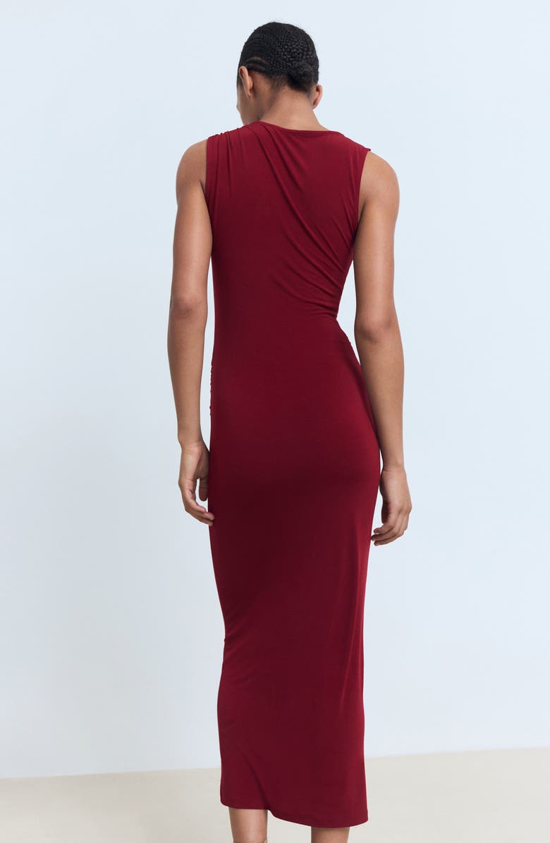 MANGO Embellished Body-Con Maxi Dress, Alternate, color, Burgundy