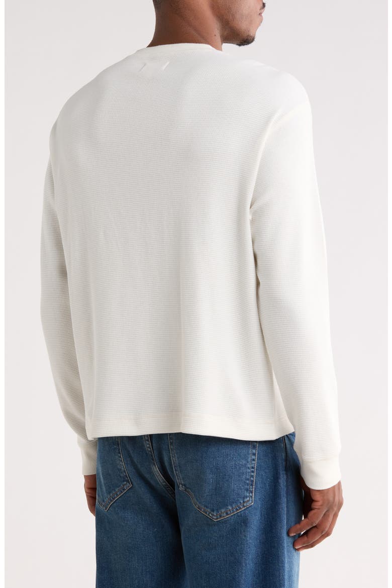 Long Sleeve Waffle Knit Henley, Alternate, color, IVORY EGRET