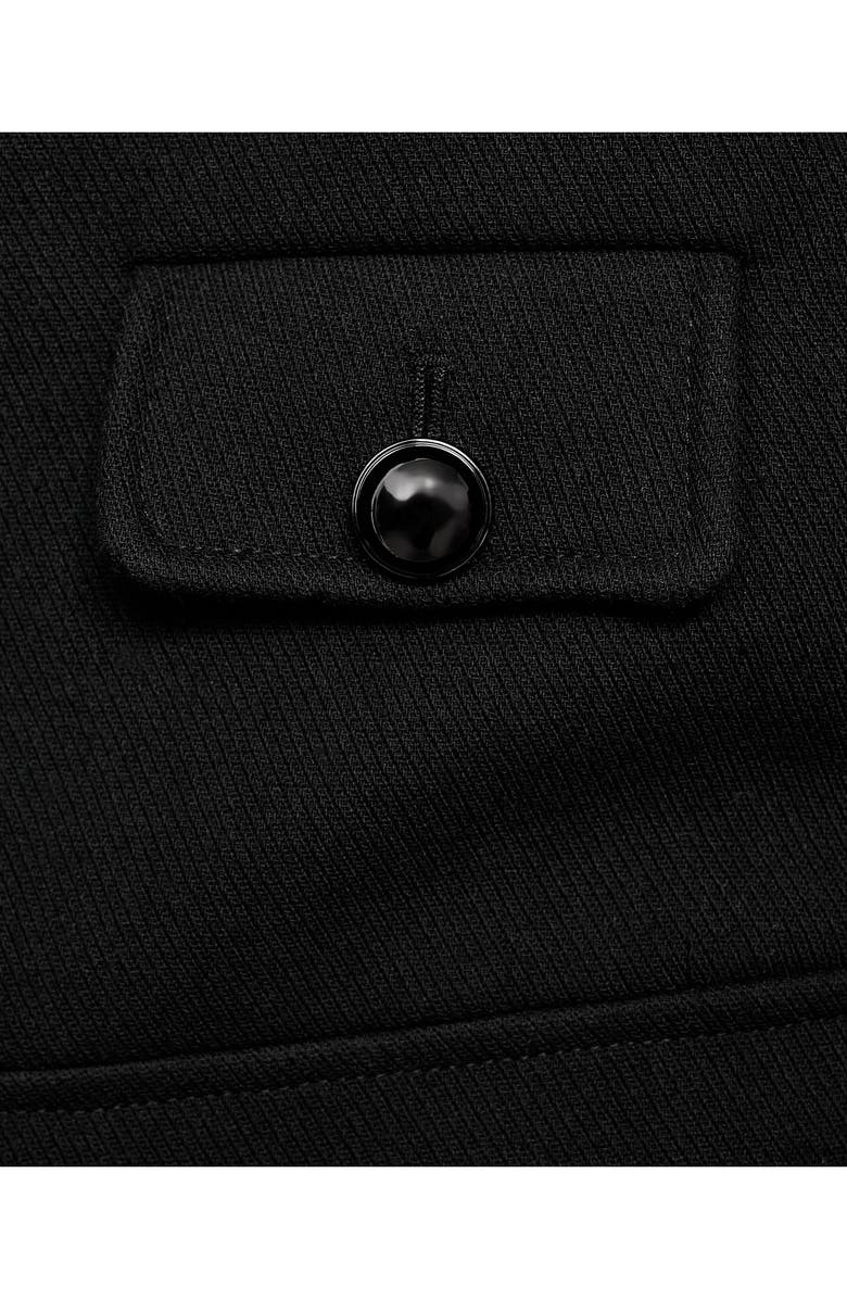 MANGO Claudia Button Front Jacket, Alternate, color, Black