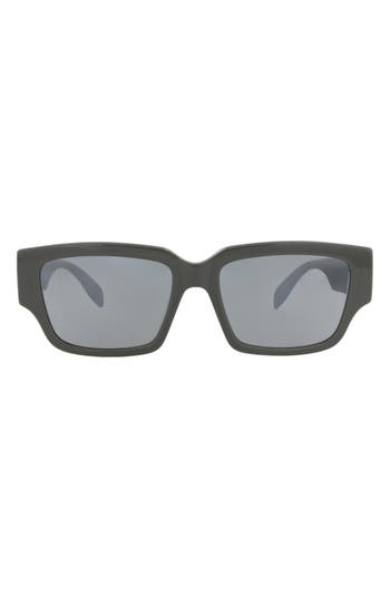 Alexander Mcqueen Mcqueen 56mm Square Sunglasses In Gray
