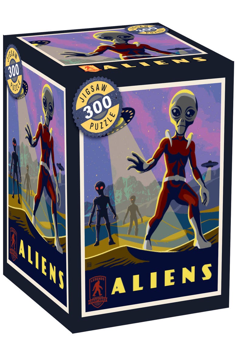 Aliens 300 Piece Jigsaw Puzzle, Main, color, Multicolor