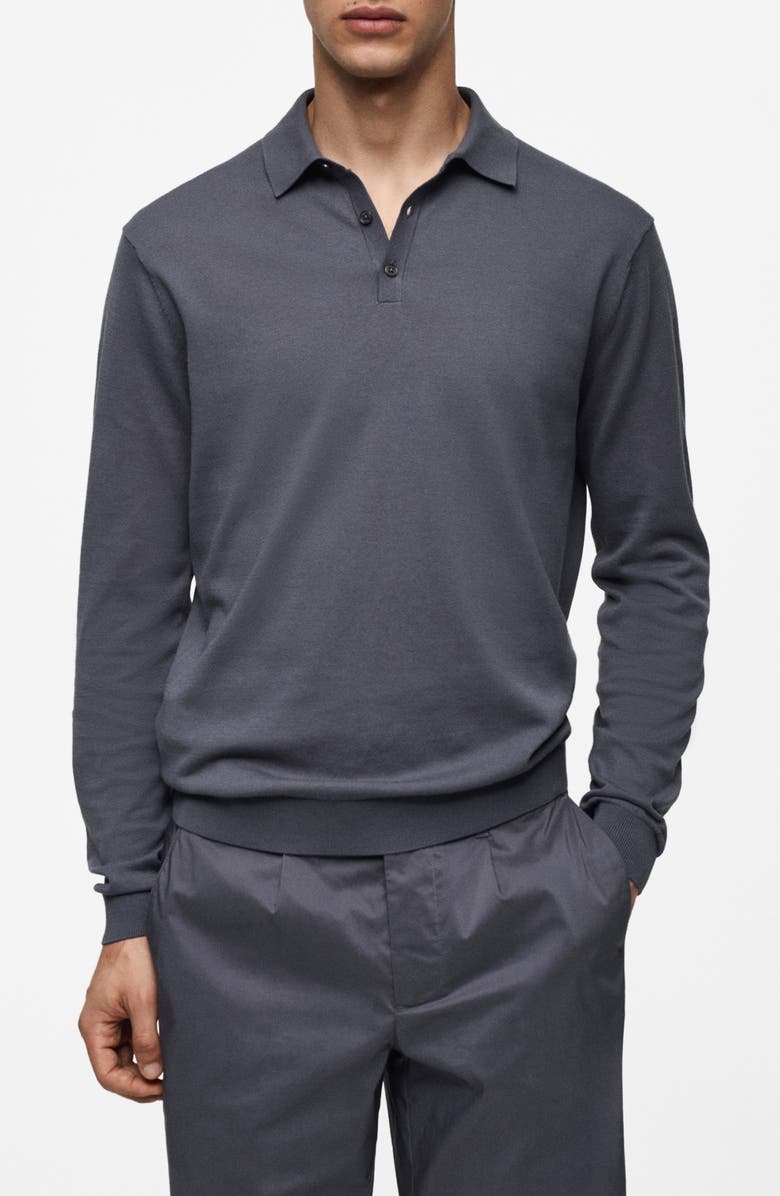 MANGO Cotton Polo Top, Main, color,