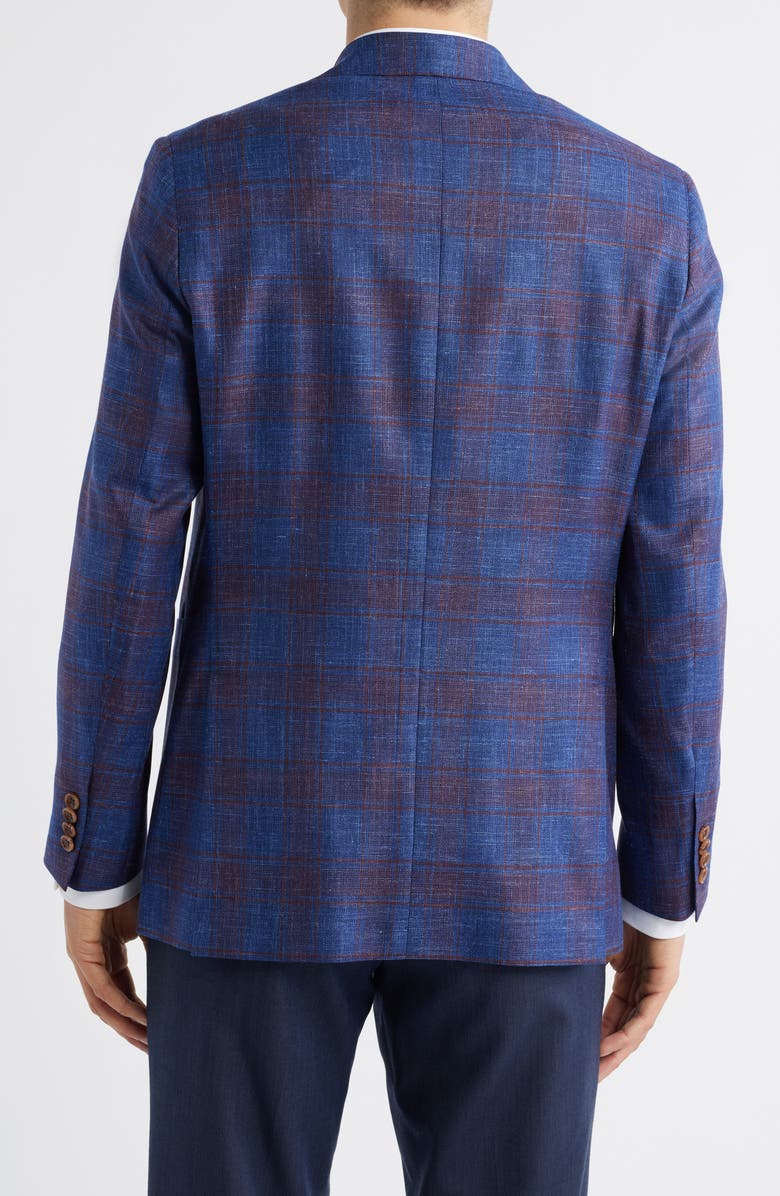 Jack Victor Hampton Deco Plaid Sport Coat, Alternate, color, Medium Blue