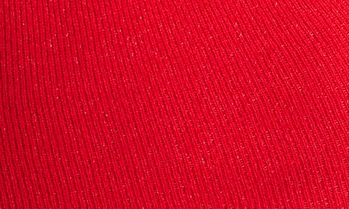 Shop Naked Wardrobe One-shoulder Long Sleeve Maxi Sweater Dress In Red