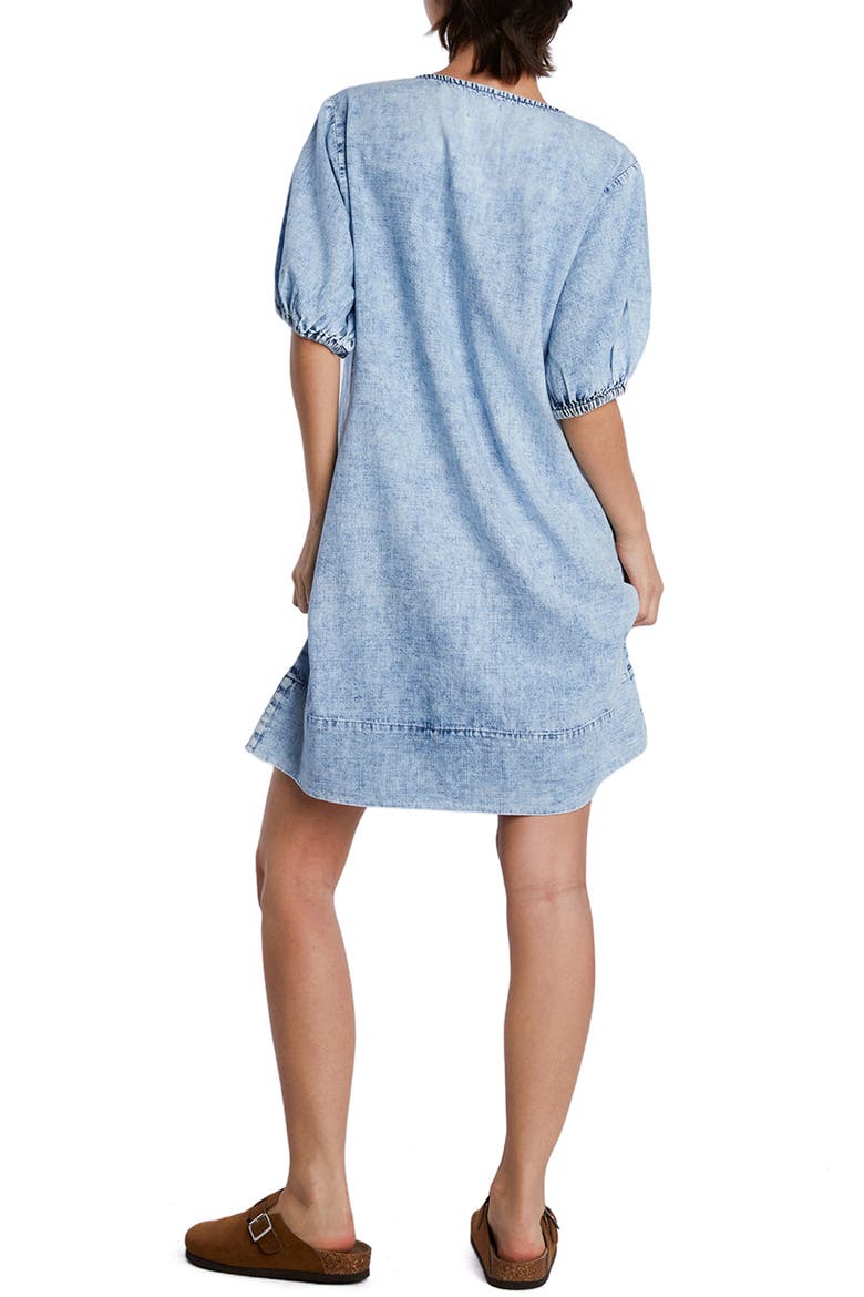V-Neck Denim Dress, Alternate, color, DENIM FOAM