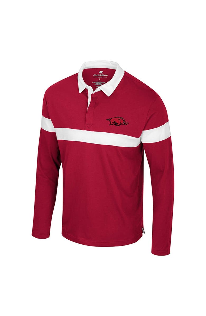 COLOSSEUM Men's Colosseum  Cardinal Arkansas Razorbacks Too Cool For School Long Sleeve Polo, Alternate, color, Cardinal