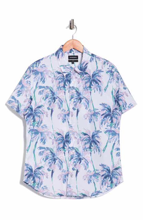 Bonobos Paradisp Palms Slim Fit Short Sleeve Stretch Cotton Button-Up Shirt