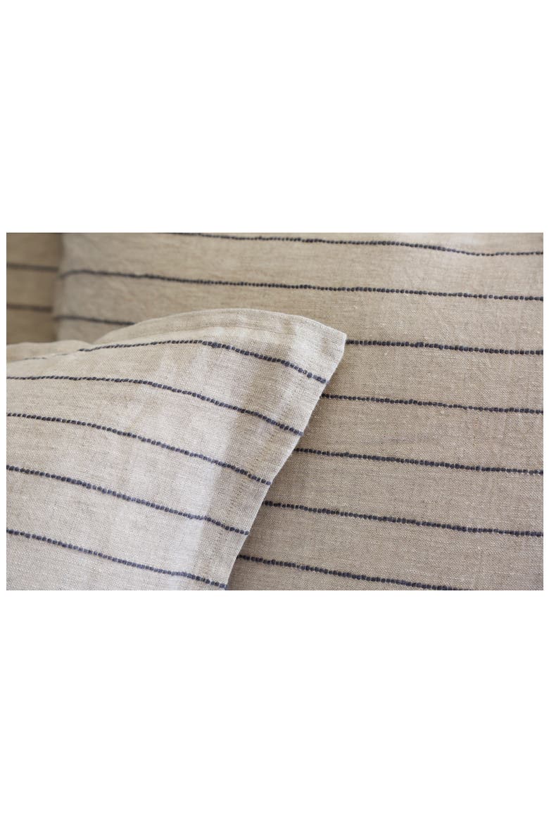 Blake Linen Sham, Alternate, color, FLAX/MIDNIGHT