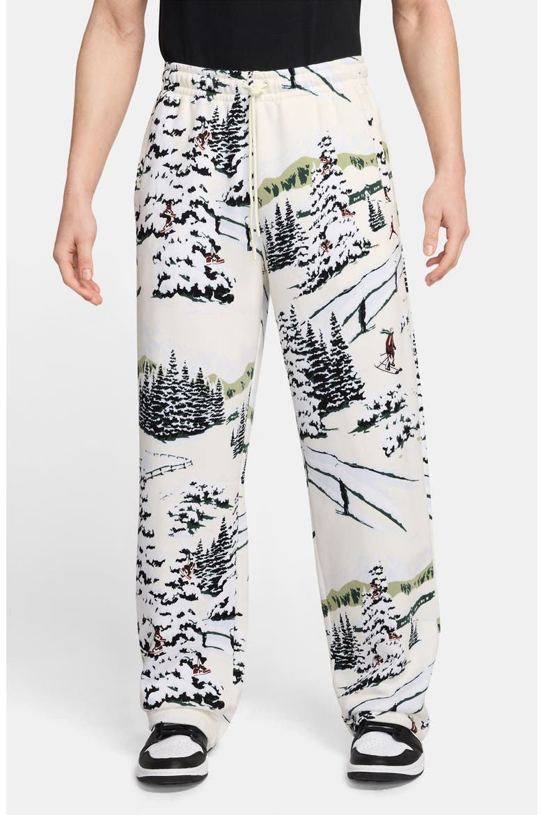 Holiday Print Brooklyn Fleece Sweatpants, Main, color, 133 SAIL