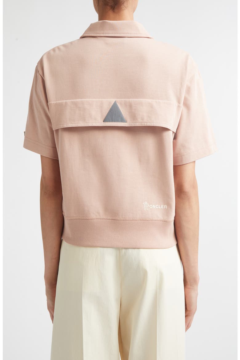 Reflective Logo Patch Polo, Alternate, color, MISTY ROSE