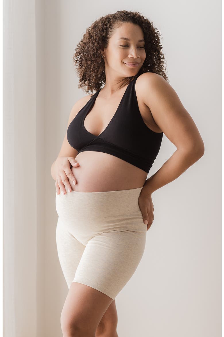Sublime Maternity & Nursing Plunge Bra- Fits 30B-46B, Alternate, color, BLACK