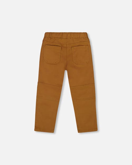 Deux Par Deux Twill Jogger Pants With Patch Pockets In Multi