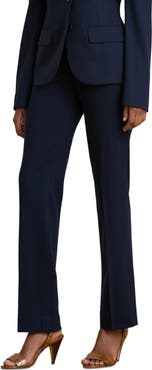 Lauren Ralph Lauren Stretch Wool Crepe Straight Pants