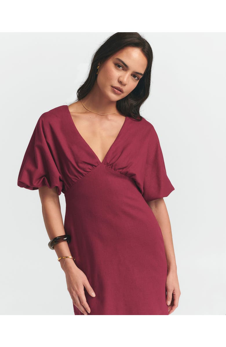 ST MRLO Palm Mini Dress, Alternate, color, Burgundy
