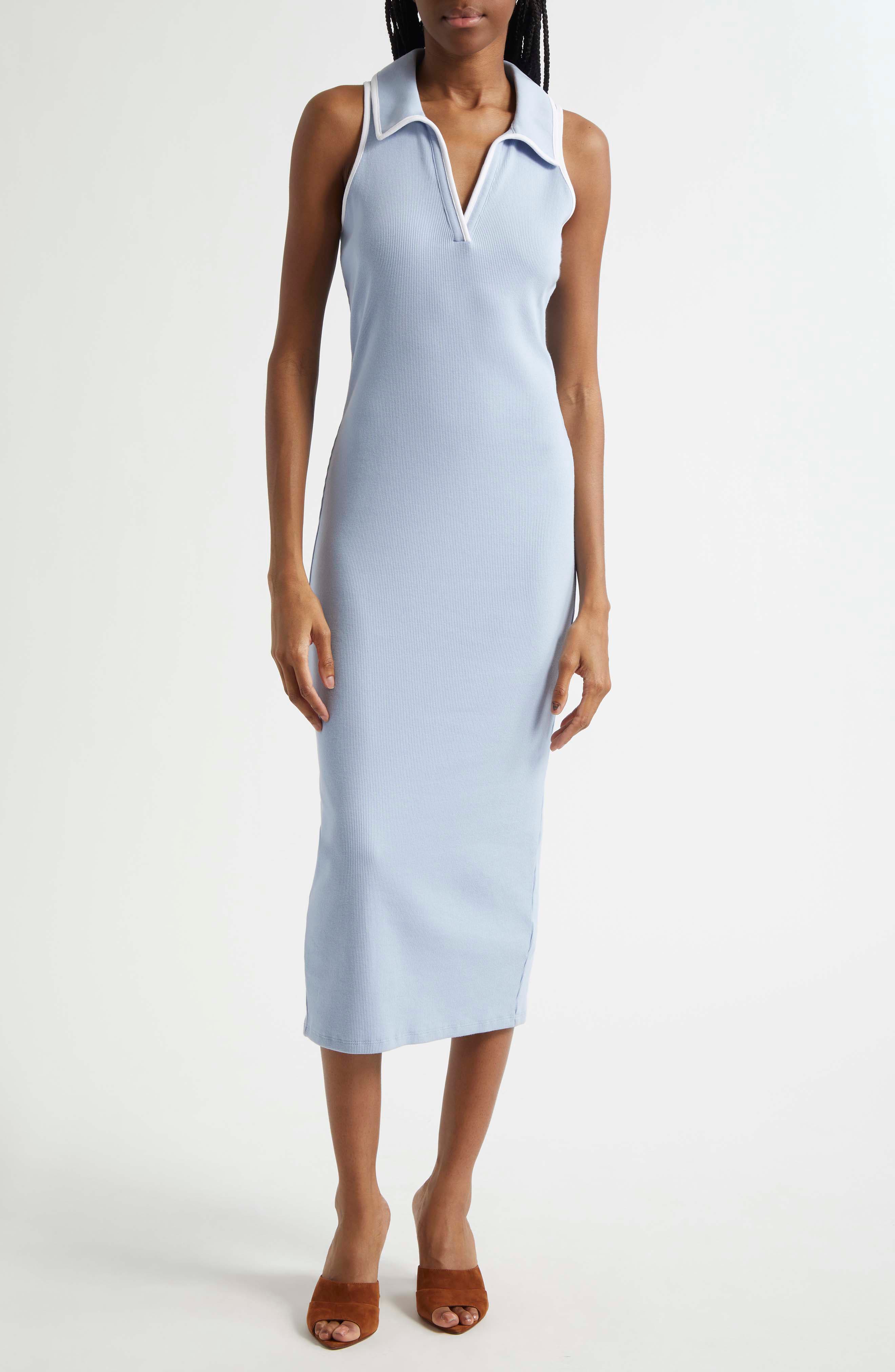 Veronica Beard Darien Stretch Cotton Polo Dress