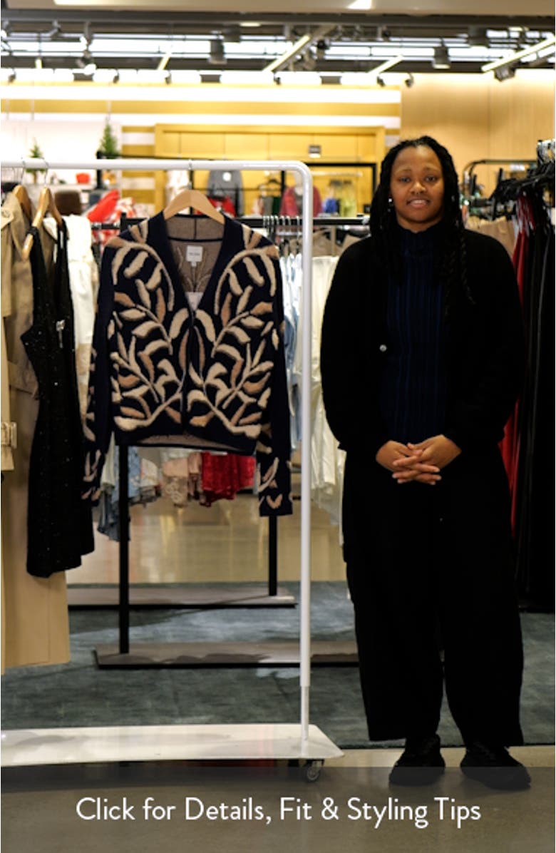 Midnight Fern Jacquard Knit Jacket, sales video thumbnail