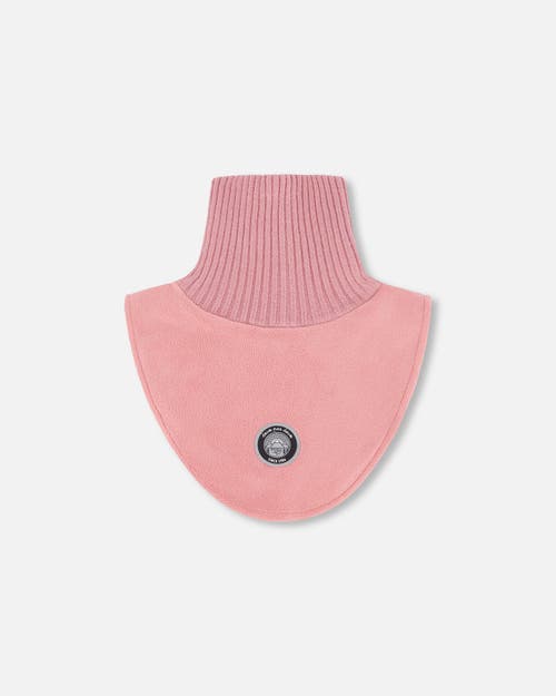 Deux Par Deux Polar Fleece And Knit Neckwarmer In Brown