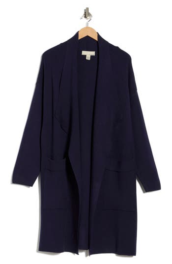 By Design Andrea Open Front Pocket Cardigan In Blue