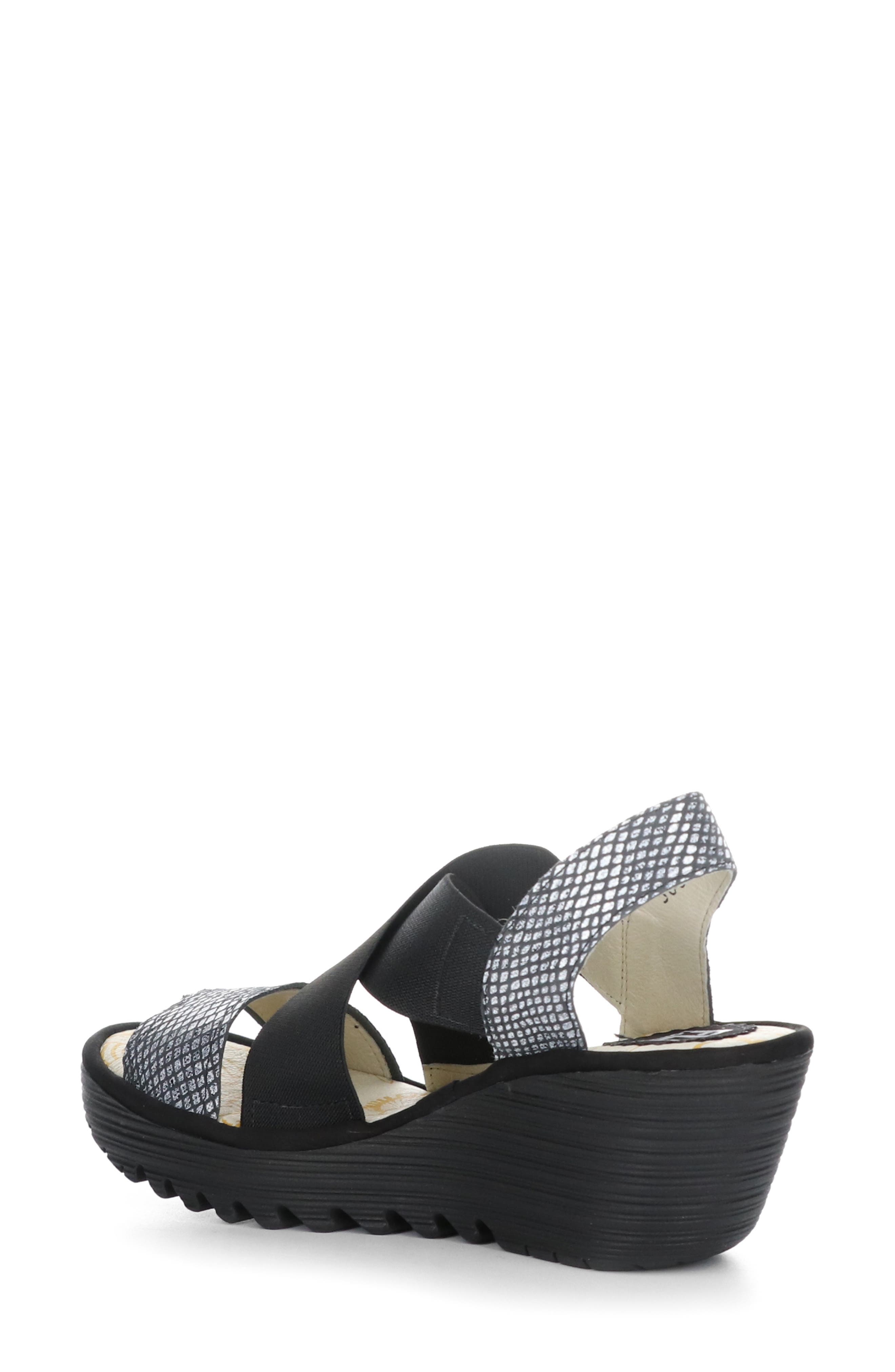 Yaji Cross Wedge Sandal, Alternate, color, BLACK OFF WHITE/ BLACK DIAMOND