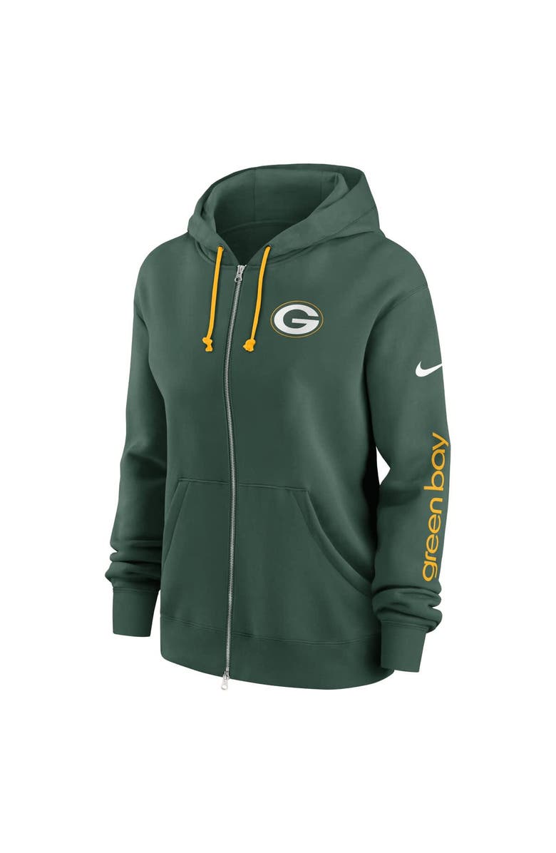 Nike Women's Nike Green Green Bay Packers Phoenix Hoodie Full-Zip Sweatshirt, Alternate, color, 