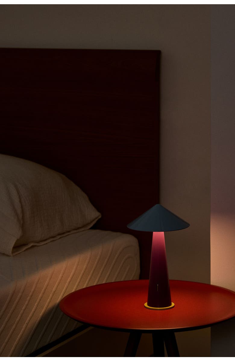 Intent Studio TIPSY Portable Lamp, Alternate, color, Gray Blue/Dear Plum