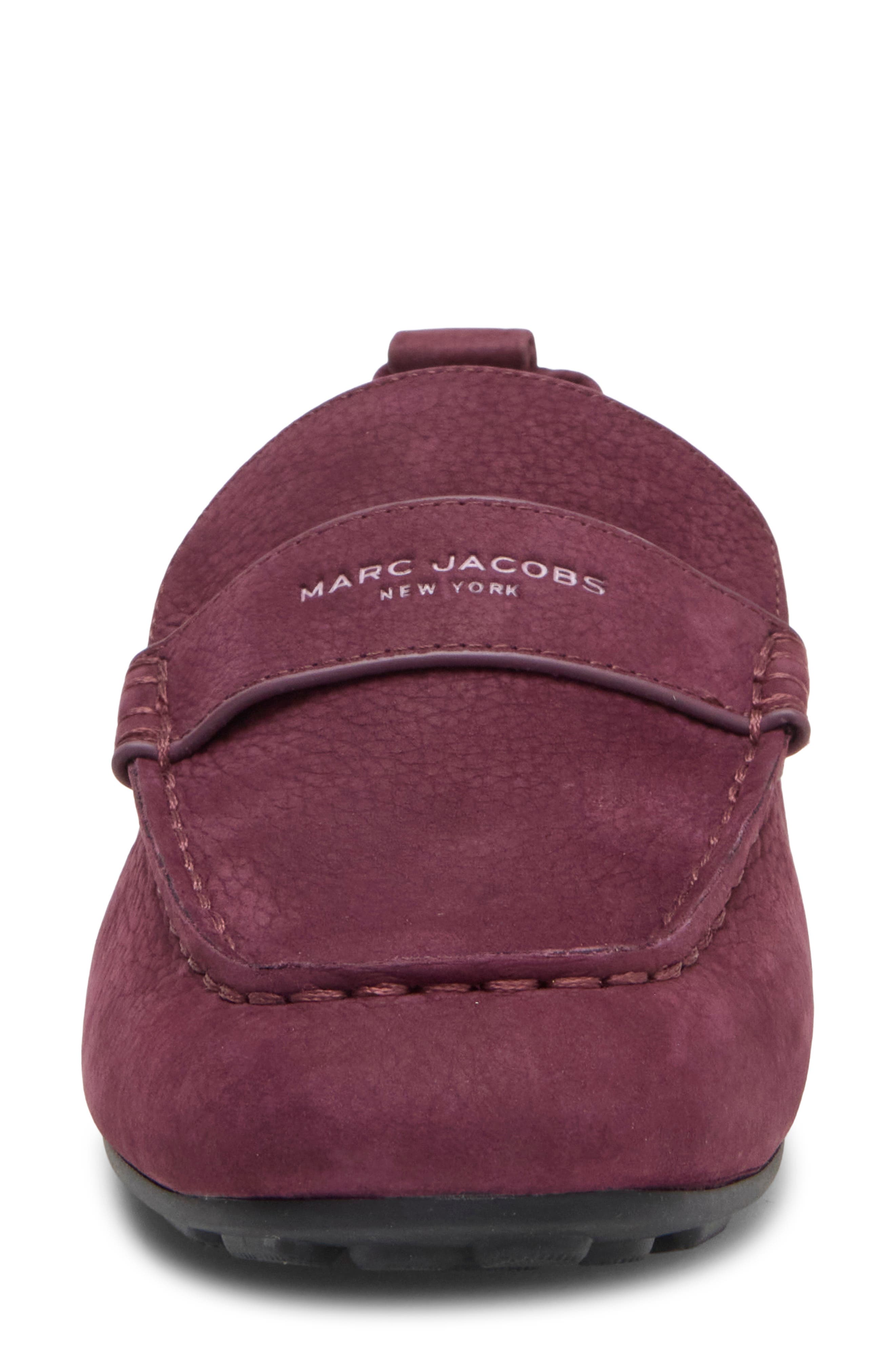 The Slim Driver Leather Loafer, Alternate, color, DARK PLUM