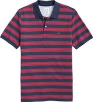 Brooks Brothers Stripe Stretch Cotton Piqué Polo