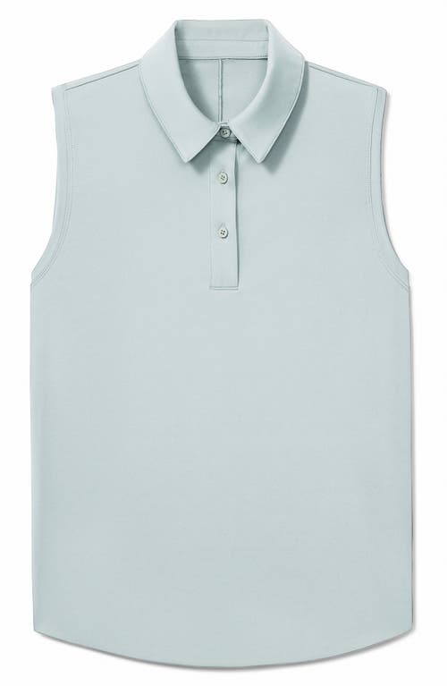 Rhone Course To Court Sleeveless Polo In Blue Cloud