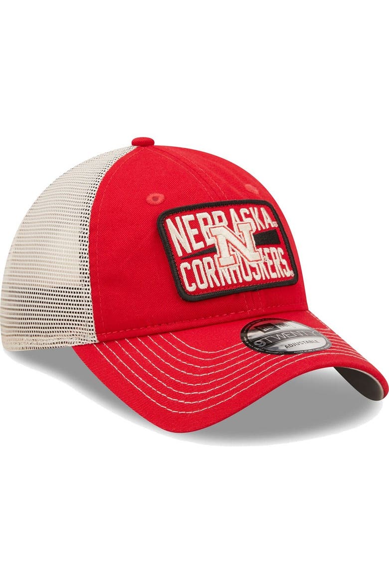 Men's New Era Scarlet/Natural Nebraska Huskers Devoted 9TWENTY Adjustable Hat, Alternate, color, Scarlet
