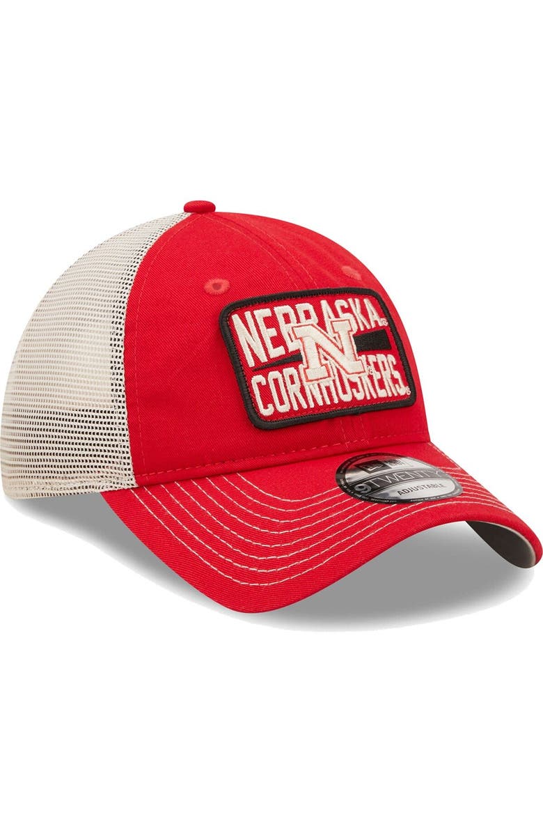 New Era Men's New Era Scarlet/Natural Nebraska Huskers Devoted 9TWENTY Adjustable Hat, Alternate, color,