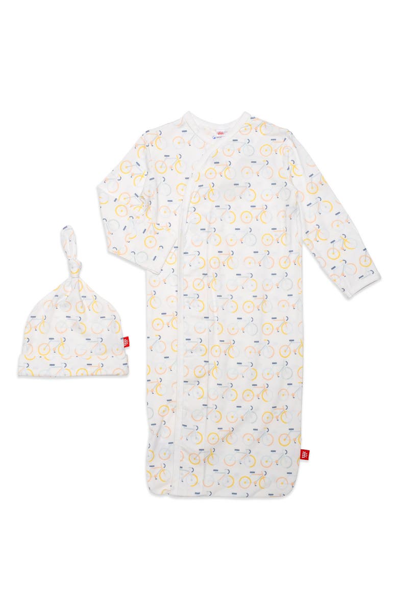 Magnetic Me Life Cycle Stretch Modal Gown & Hat Set, Main, color, Life Cycle