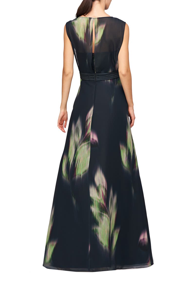 Tess A-Line Gown, Alternate, color, BLACKGREEN