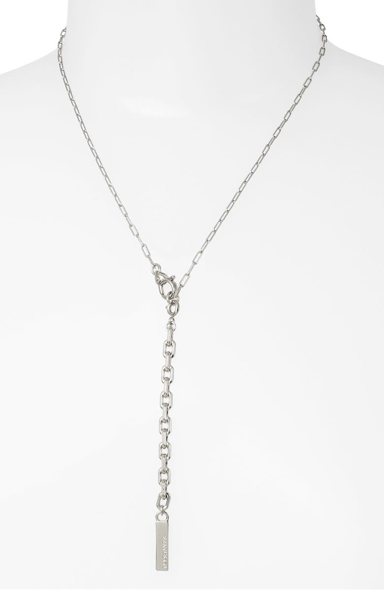 AllSaints Paper Clip Convertible Chain Necklace, Alternate, color,