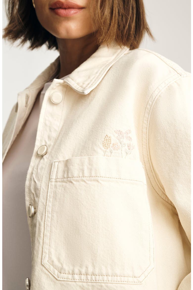 Paola Denim Shirt Jacket, Alternate, color, CREAM DENIM