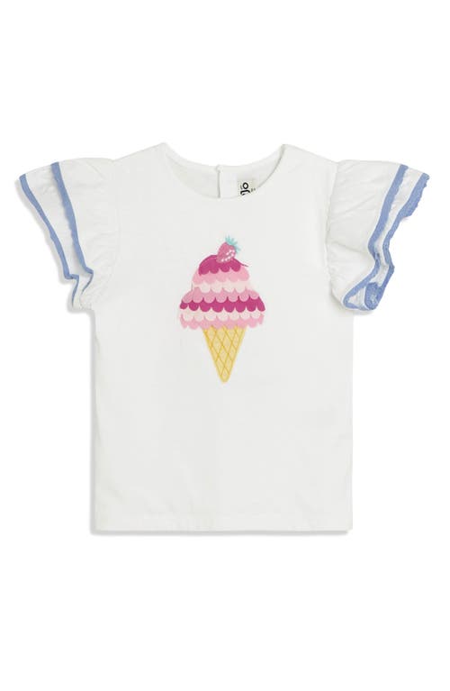 Jojo Maman Bébé Jojo Maman Bebe Ice Cream Appliqué Frill Cotton Top & Skirt Set