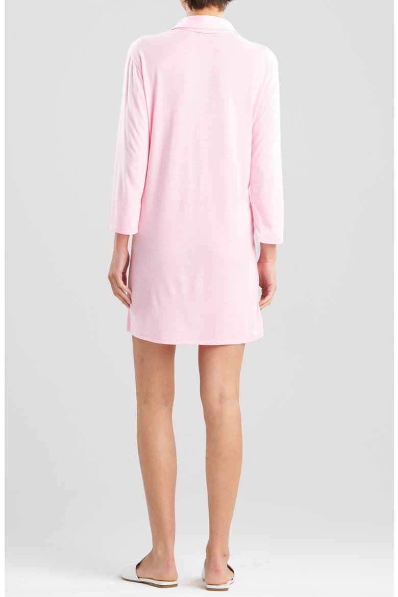 Shangri Embroidered Long Sleeve Sleep Shirt, Alternate, color, TULIP