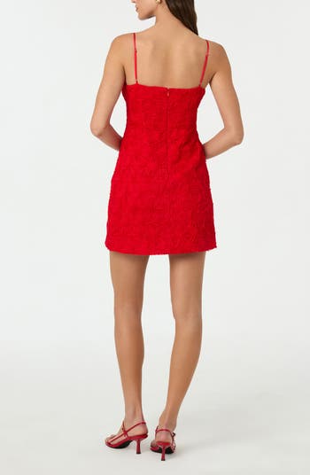 3D Floral Minidress