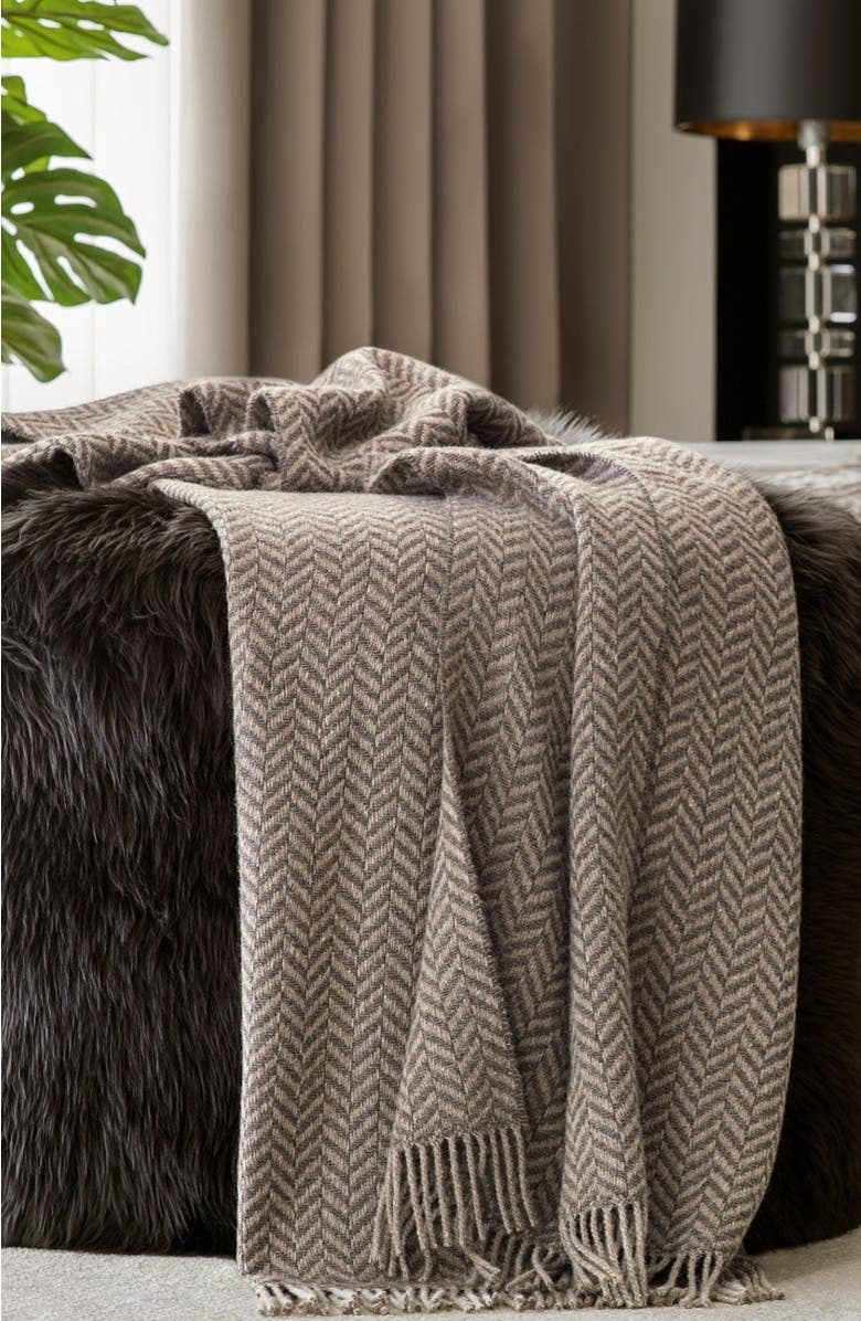 Togas Fortier throw, Alternate, color, Brown