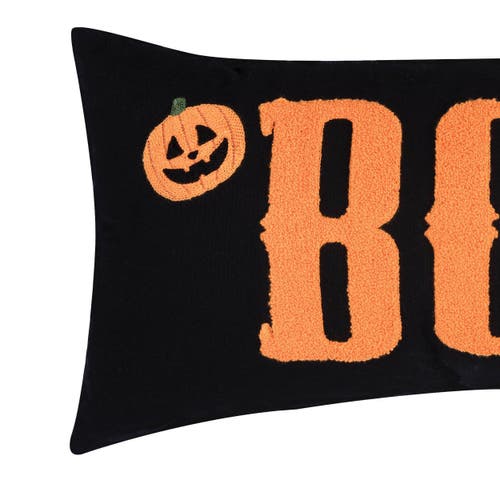 C & F Home C&f Home Boo Pumpkin Throw Pillow, 12" X 24" In Black