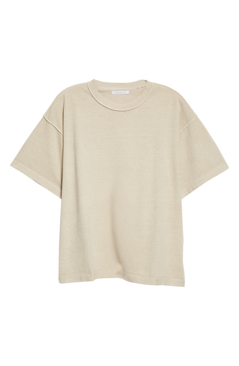 John Elliott Men's Oversize Reverse Crop T-Shirt, Alternate, color,