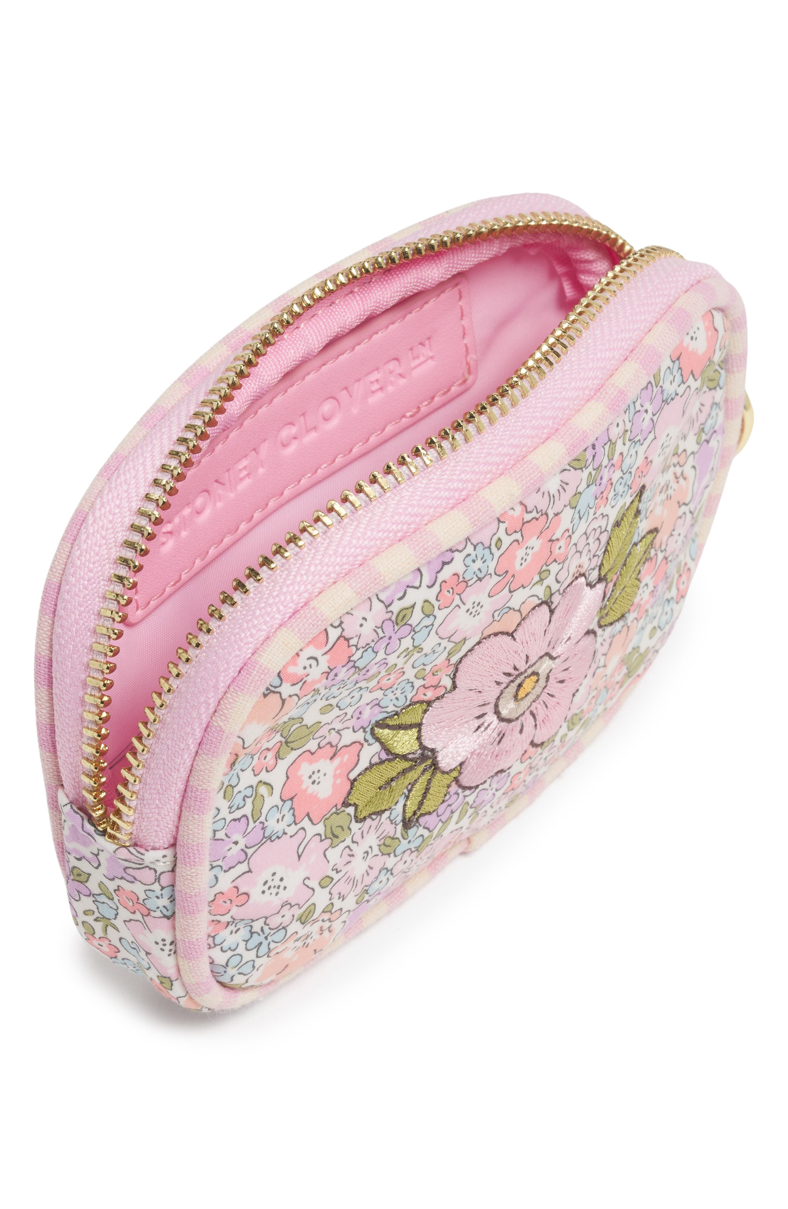 Stoney Clover Lane x Liberty Micro Floral Embroidered Cotton Pouch, Alternate, color, Michelle