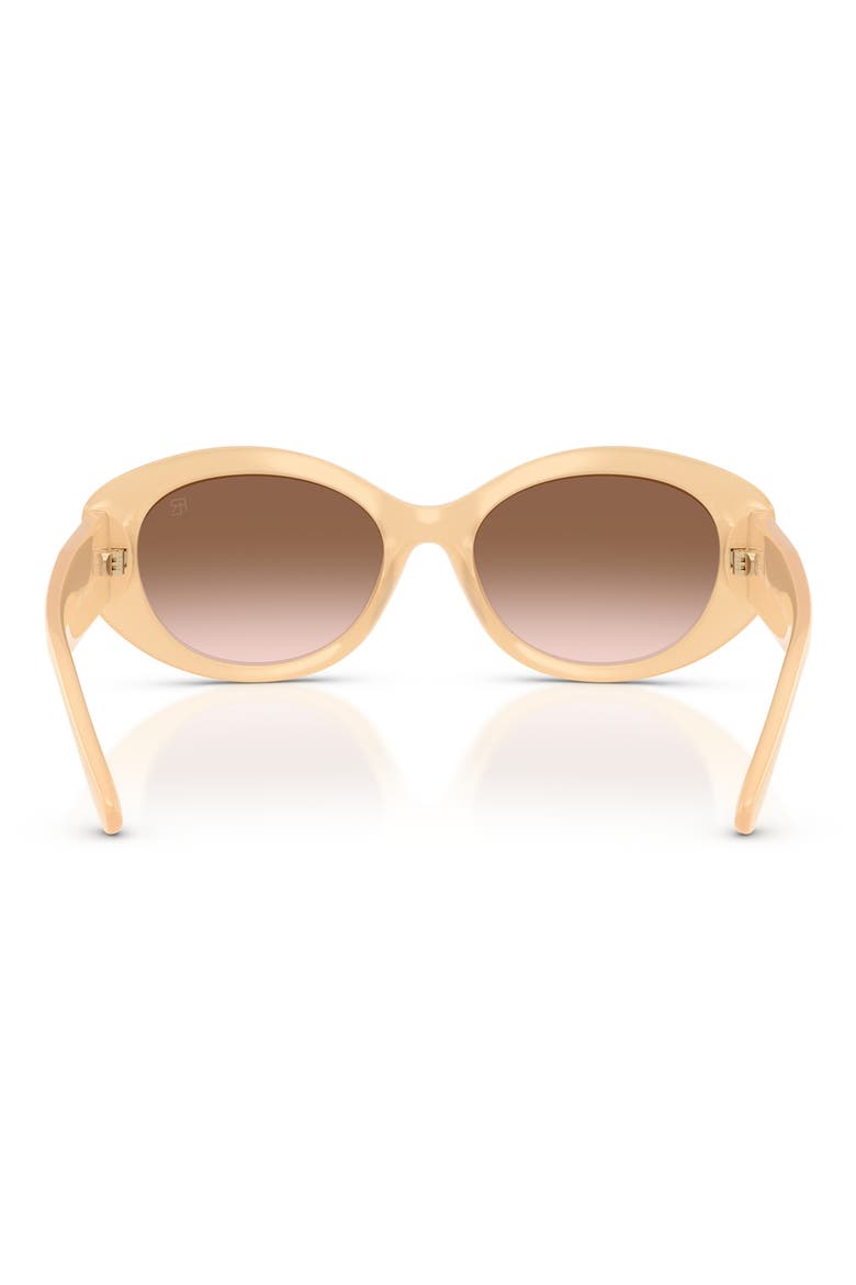 55mm Oval Gradient Sunglasses, Alternate, color, OPAL BROWN MARZIPAN / BROWN