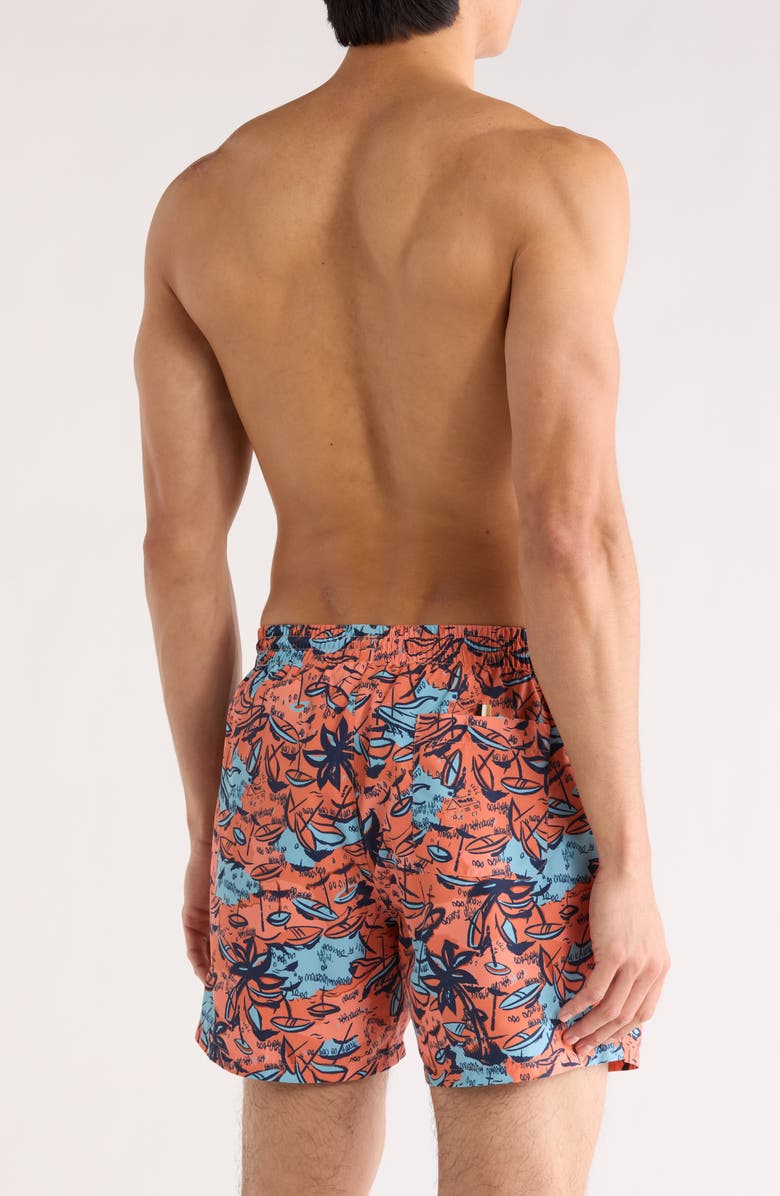 BOSS Willow Swim Trunks, Alternate, color, Bright Orange