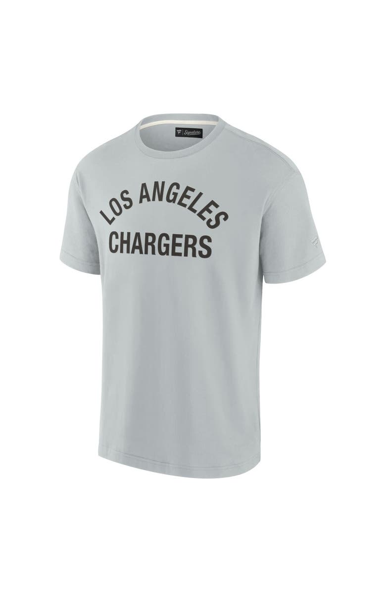 Fanatics Signature Unisex Fanatics Signature Gray Los Angeles Chargers Elements Super Soft Short Sleeve T-Shirt, Alternate, color, Gray