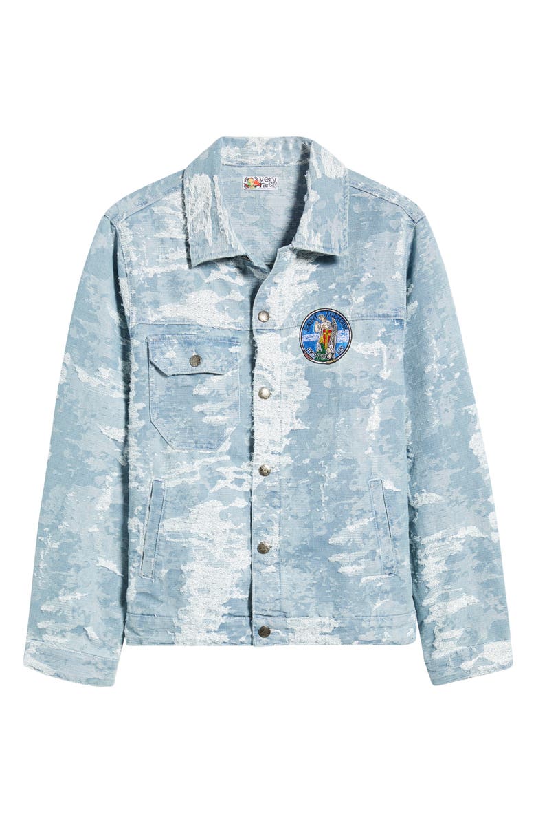 VERYRARE Saint Michael Cotton Trucker Jacket, Alternate, color, Blue