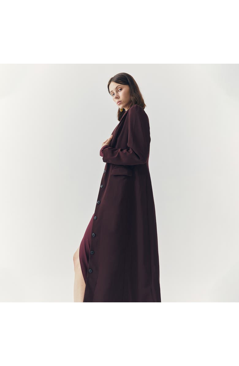 ATS Lila Long Outerwear, Alternate, color, Burgundy